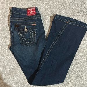 True Religion Joey denim jeans. Sz 27, inseam 30.5”